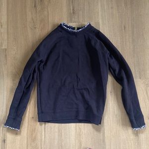 Navy blue crew neck sweatshirt